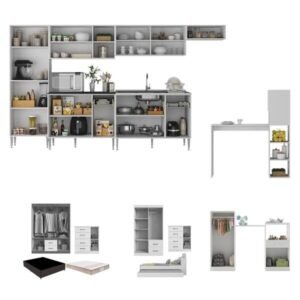 Armário Cozinha Kit Completo Multimóveis CR60008