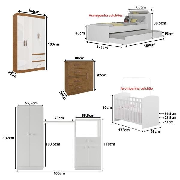 Armário Cozinha Kit Completo Multimóveis CR60008 - Imagem 3