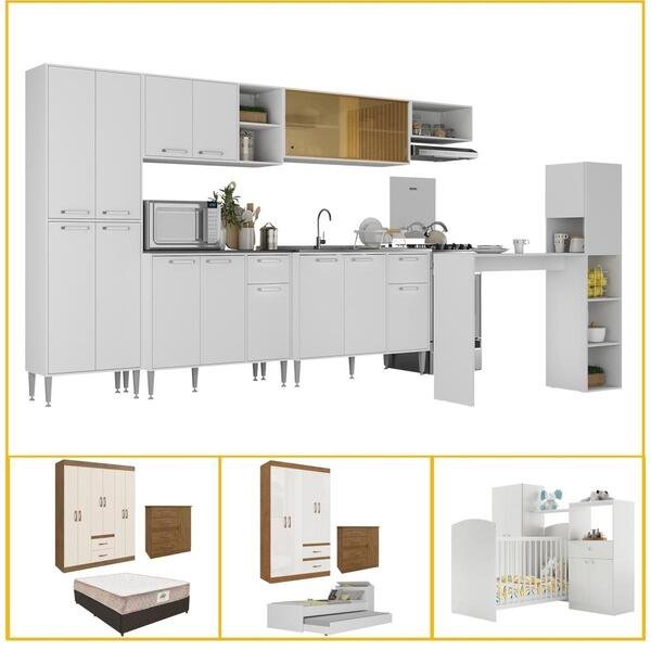 Armário Cozinha Kit Completo Multimóveis CR60008 - Imagem 4