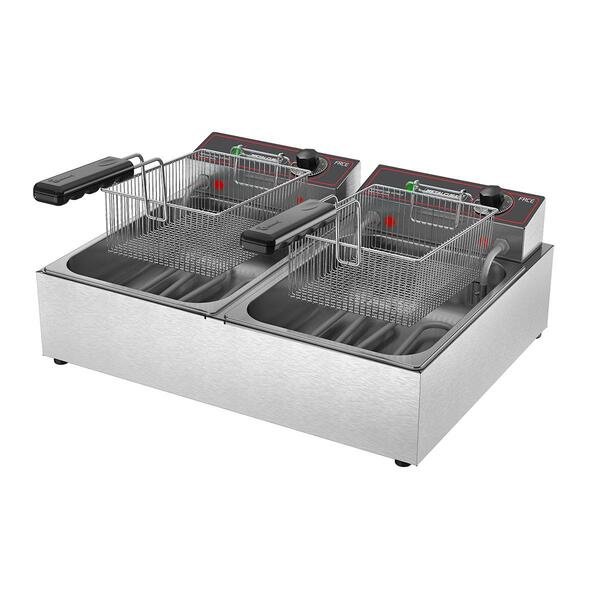 Fritador Fritadeira 2 Cuba Elétrico 6L
